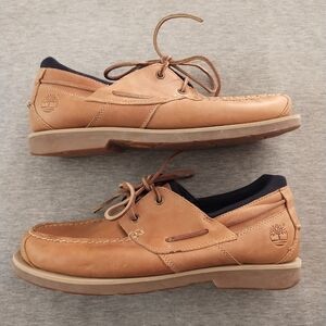Men's Timberland Earthkeepers Tan Boat Shoes Size 10 M